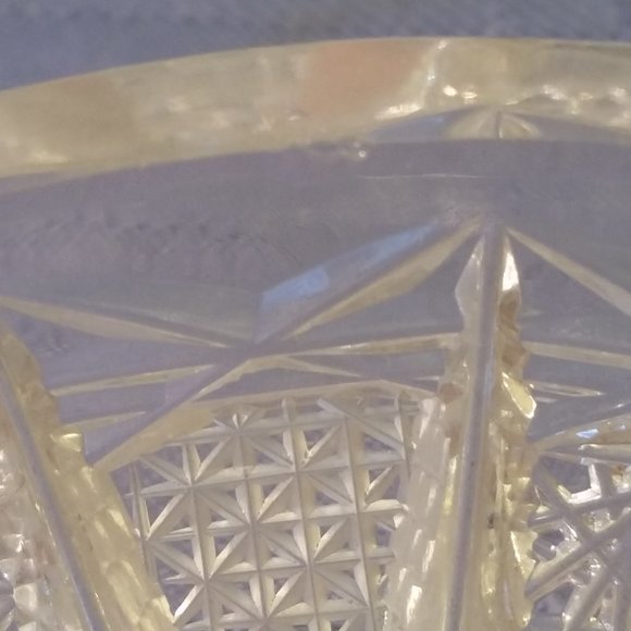 Vintage Cut Clear Crystal Glass Candy Dish Bowl With Lid - Picture 12 of 12